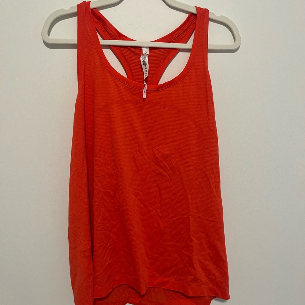 Lululemon orange swiftly tech tank